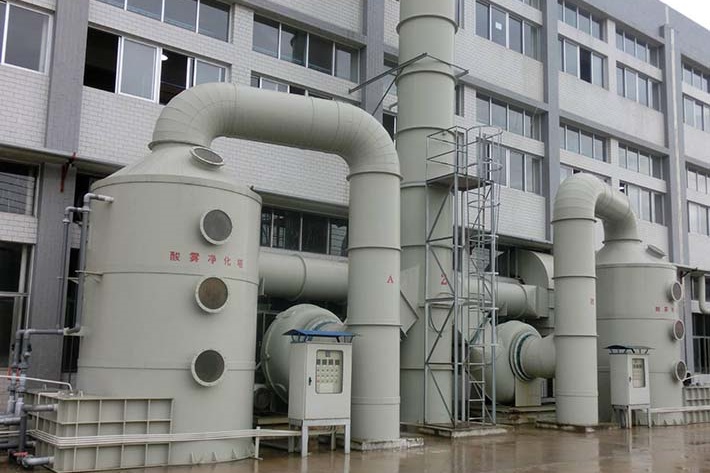 【廢氣處理小知識】酸霧噴淋塔的工作原理、特點及結構